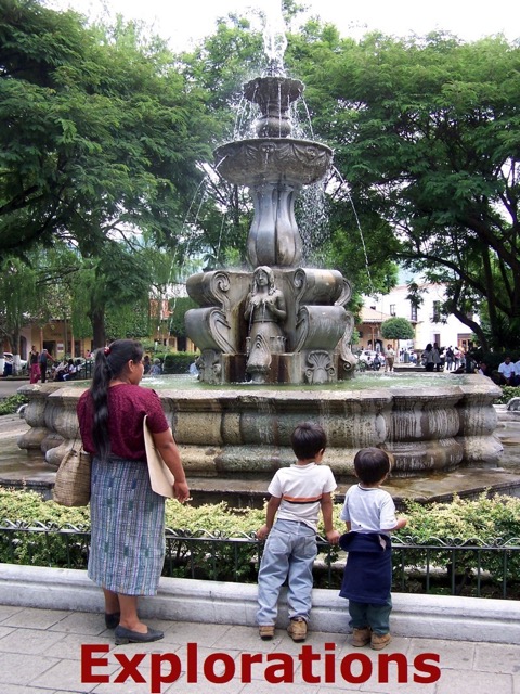 Antigua fountain & family_WM