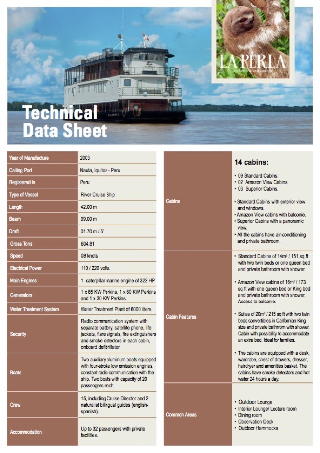 La PerlaTechnical Data Sheet